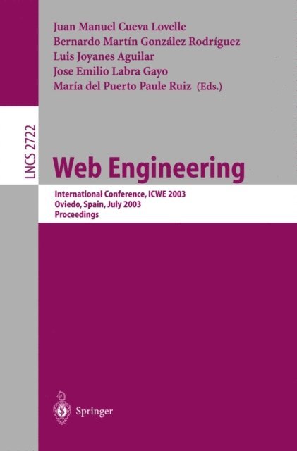 Maria del Puerto Paule de Ruiz, Jose Emilio Labra Gayo, Luis Joyanes Aguilar, Bernardo Martin Gonzalez Rodriguez, Juan Manuel Cueva Lovelle - Web Engineering, E-bok