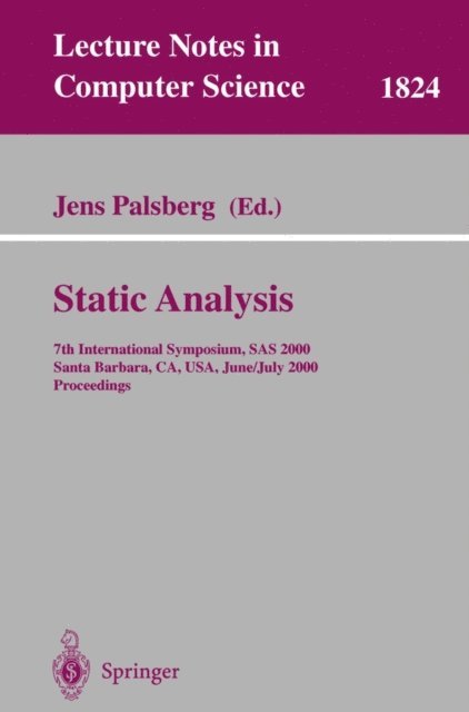 Jens Palsberg - Static Analysis, E-bok