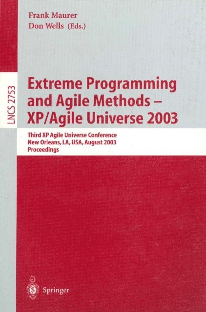 Don Wells, Frank Maurer - Extreme Programming and Agile Methods - XP/Agile Universe 2003, E-bok