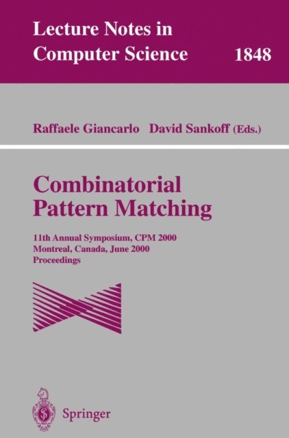 David Sankoff, Raffaele Giancarlo - Combinatorial Pattern Matching, E-bok