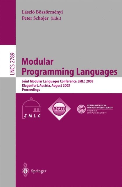 Peter Schojer, Laszlo Boszormenyi - Modular Programming Languages, E-bok