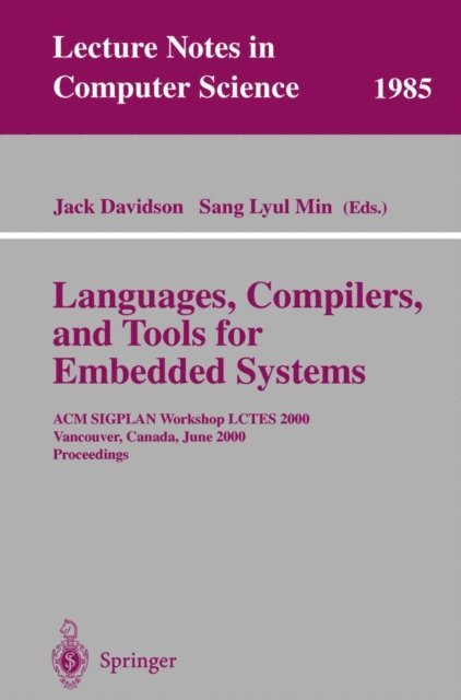 Sang Lyul Min, Jack Davidson - Languages, Compilers, and Tools for Embedded Systems, E-bok