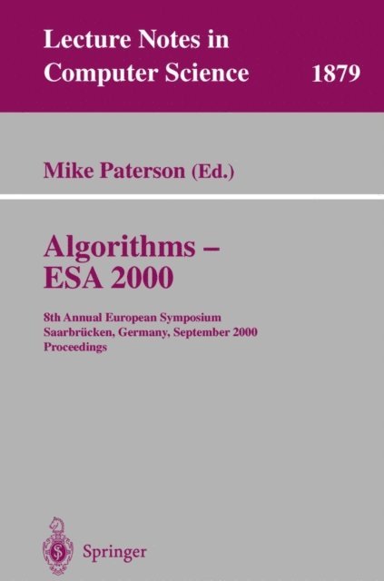 Mike Paterson - Algorithms - ESA 2000, E-bok
