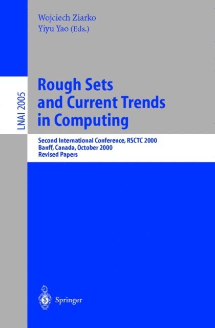 Yiyu Yao, Wojciech Ziarko - Rough Sets and Current Trends in Computing, E-bok