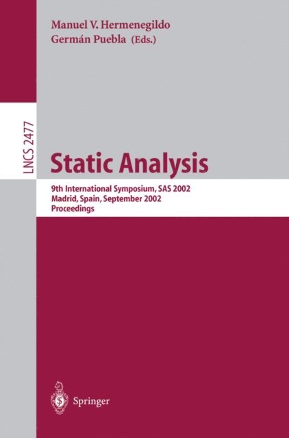 German Puebla, Manuel Hermenegildo - Static Analysis, E-bok