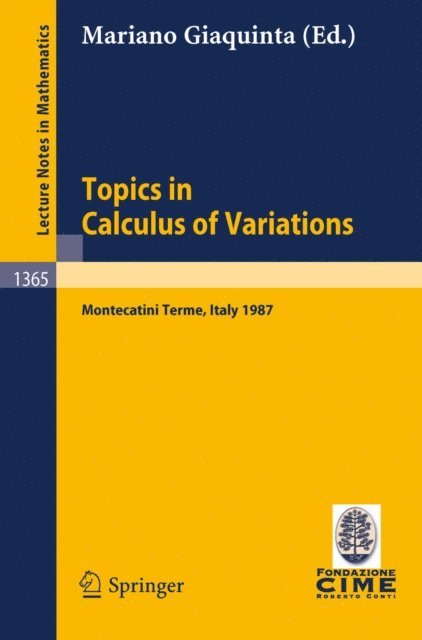 Mariano Giaquinta - Topics in Calculus of Variations, E-bok