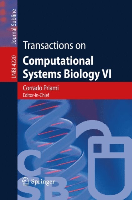 Gordon Plotkin - Transactions on Computational Systems Biology VI, E-bok