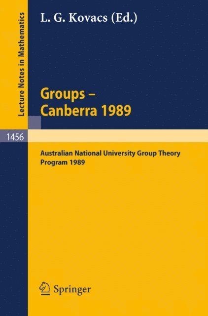 L.G. Kovacs - Groups - Canberra 1989, E-bok