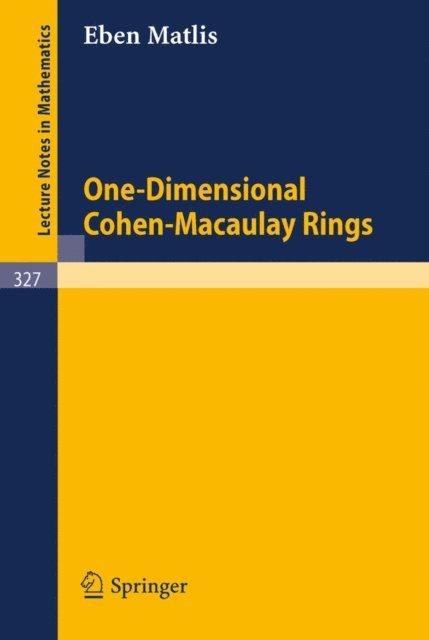 Eben Matlis - One-Dimensional Cohen-Macaulay Rings, E-bok