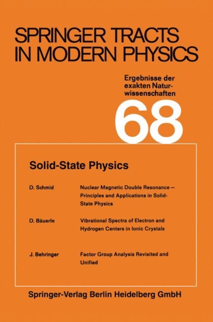 Ulrike Woggon, Peter Wolfle, Joachim E. Trumper, William C. Stwalley, Frank Steiner, Thomas Muller, Johann Kuhn, Atsushi Fujimori, Gerhard Hohler - Solid-State Physics, E-bok