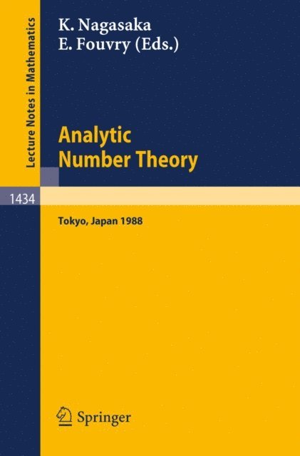 Etienne Fouvry, Kenji Nagasaka - Analytic Number Theory, E-bok