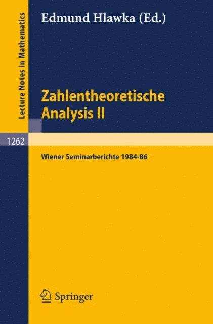 Edmund Hlawka - Zahlentheoretische Analysis II, E-bok
