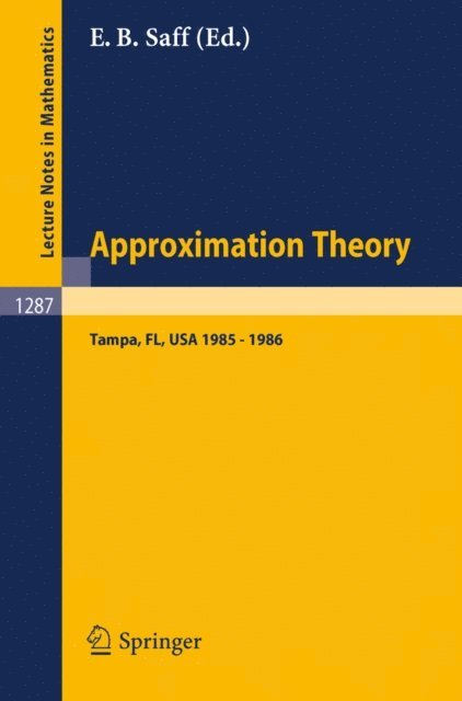 Edward B. Saff - Approximation Theory. Tampa, E-bok
