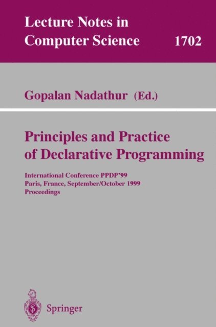Gopalan Nadathur - Principles and Practice of Declarative Programming, E-bok