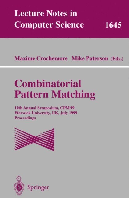 Mike Paterson, Maxime Crochemore - Combinatorial Pattern Matching, E-bok