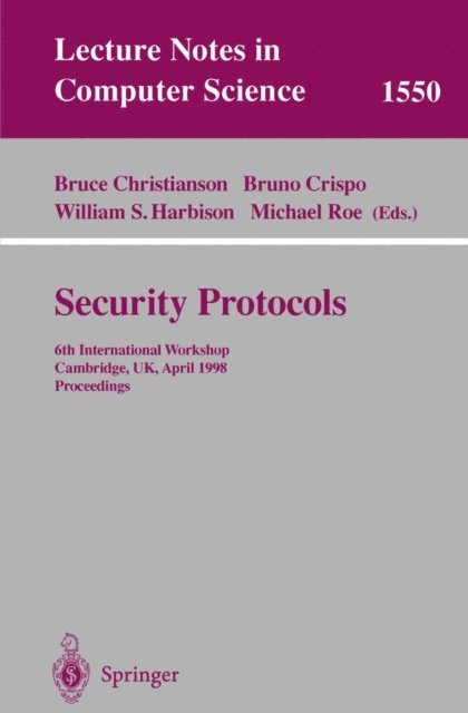 Michael Roe, William S. Harbison, Bruno Crispo, Bruce Christianson - Security Protocols, E-bok