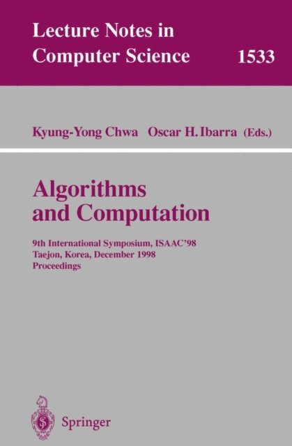 Oscar H. Ibarra, Kyung-Yong Chwa - Algorithms and Computation, E-bok