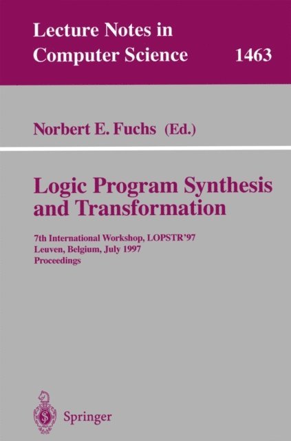 Norbert E. Fuchs - Logic Program Synthesis and Transformation, E-bok