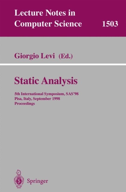 Giorgio Levi - Static Analysis, E-bok