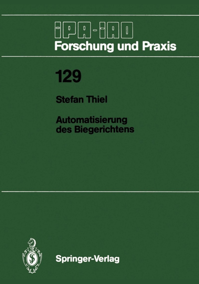 Stefan Thiel - Automatisierung des Biegerichtens, Häftad