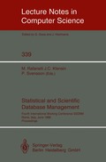 Statistical and Scientific Database Management