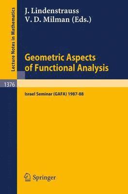 Geometric Aspects of Functional Analysis av Joram Lindenstrauss, Vitali D Milman