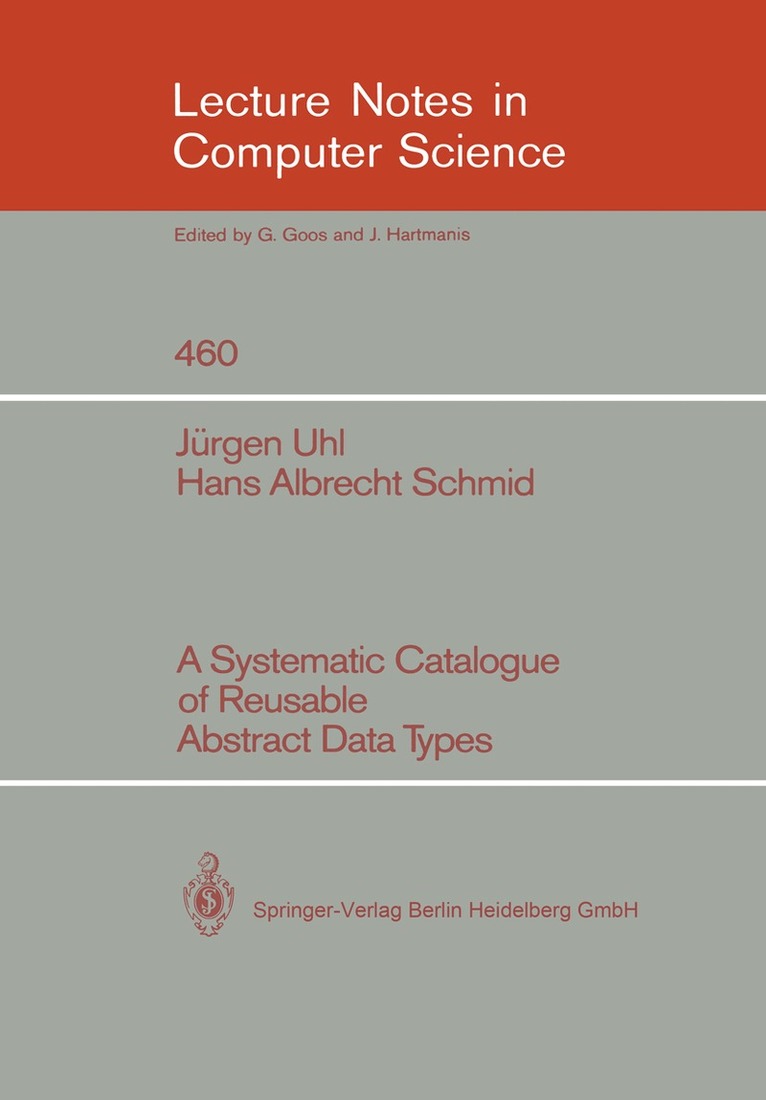 Jürgen Uhl, Hans A. Schmid - Systematic Catalogue of Reusable Abstract Data Types, Häftad
