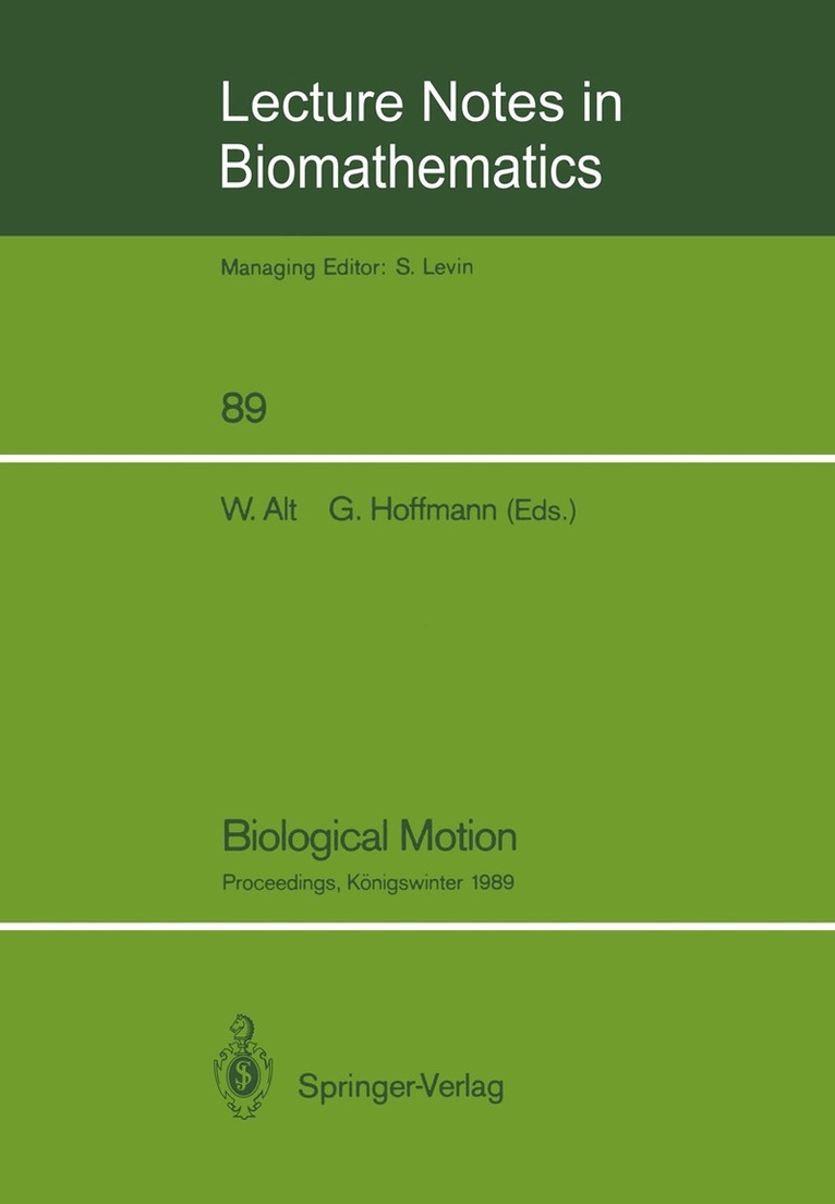 Wolfgang Alt, Gerhard Hoffmann - Biological Motion, Häftad