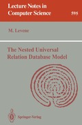 Nested Universal Relation Database Model