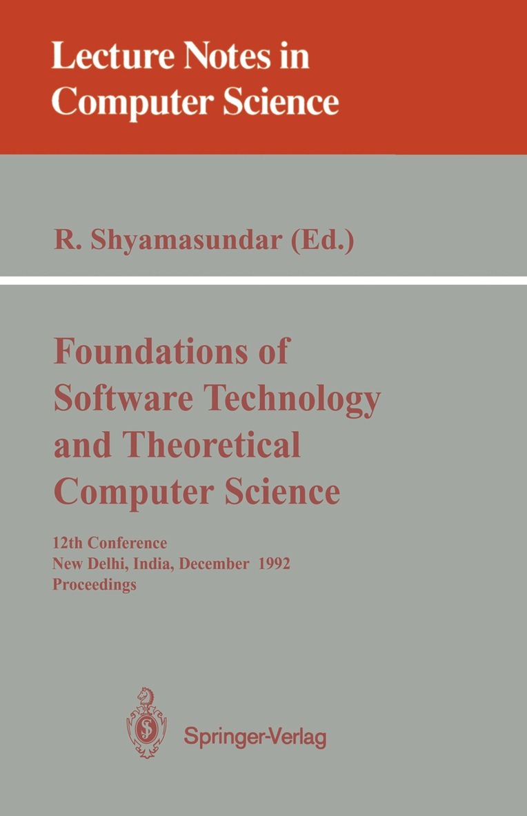 Rudrapatna Shyamasundar - Foundations of Software Technology and Theoretical Computer Science, Häftad
