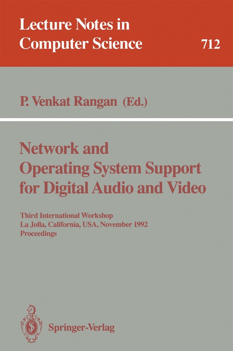 P.Venkat Rangan - Network and Operating System Support for Digital Audio and Video, Häftad