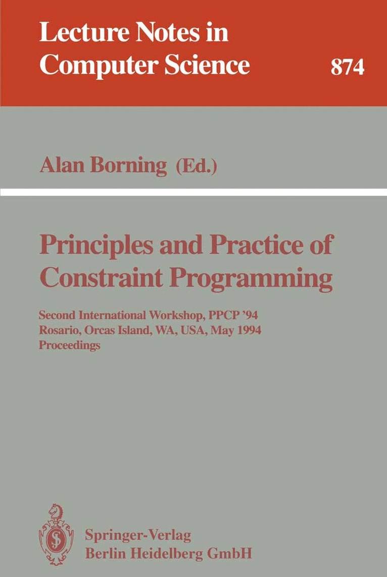 Alan Borning - Principles and Practice of Constraint Programming, Häftad