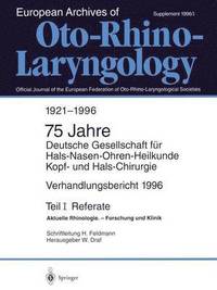 Verhandlungsbericht 1996 der Deutschen Gesellschaft fr Hals-Nasen-Ohren-Heilkunde, Kopf- und Hals-Chirurgie
