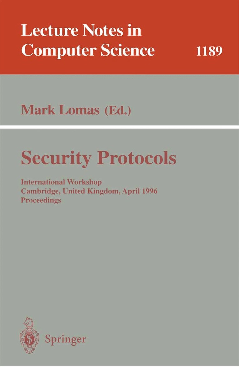 Mark Lomas - Security Protocols, Häftad. Tillgänglighet: Lägg i varukorg