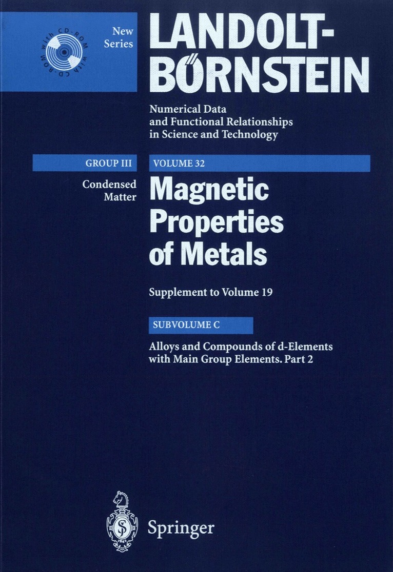 Alloys and Compounds of d-Elements with Main Group Elements. Part 2, Inbunden