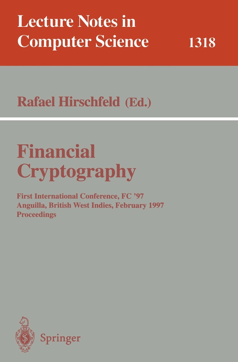 Rafael Hirschfeld - Financial Cryptography, Häftad