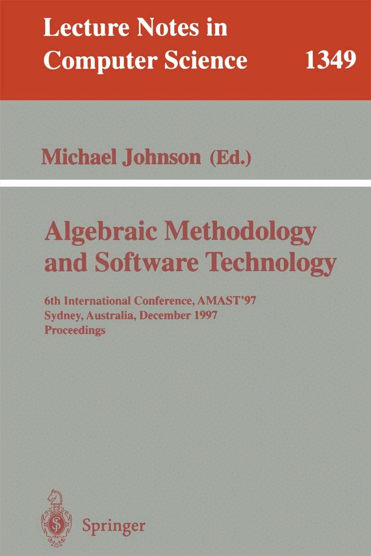 Michael Johnson - Algebraic Methodology and Software Technology, Häftad