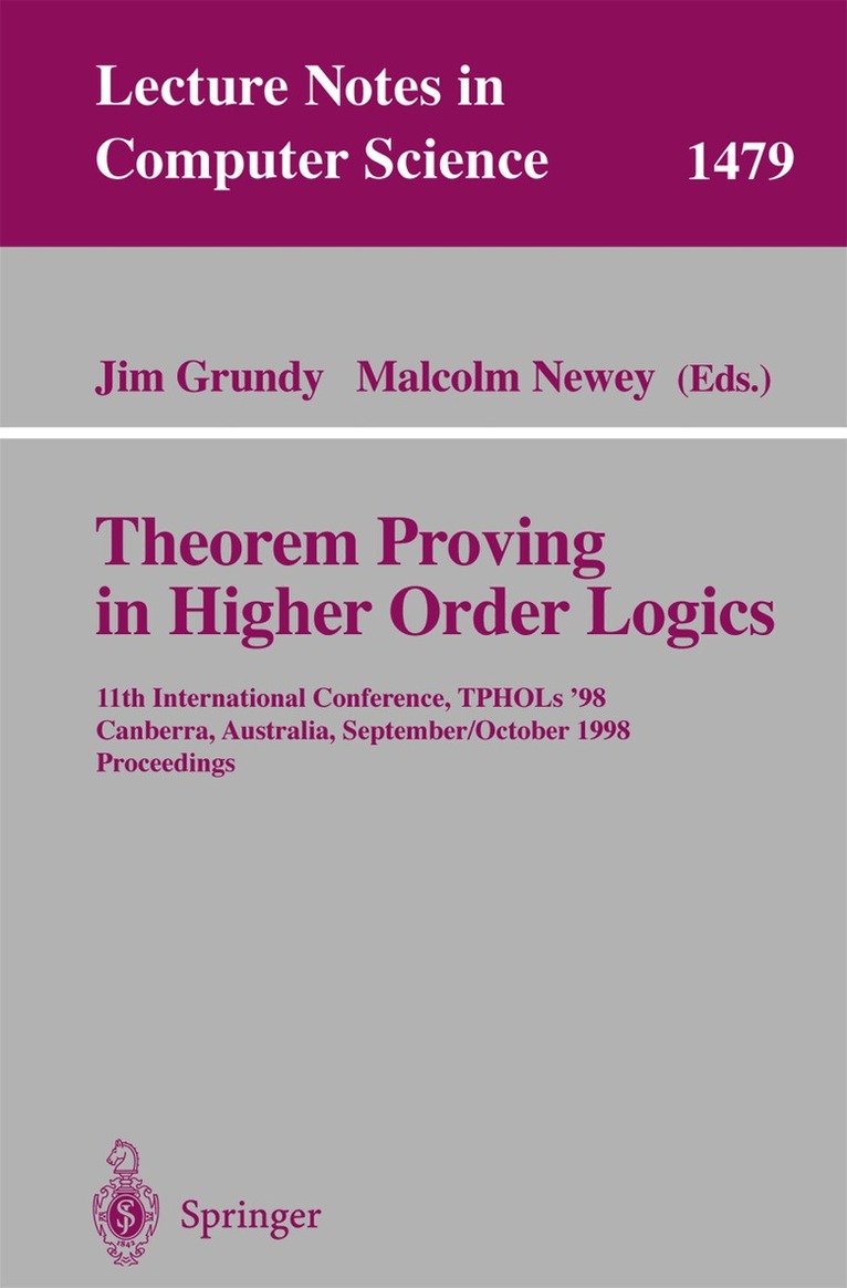 Jim Grundy, Malcolm Newey - Theorem Proving in Higher Order Logics, Häftad