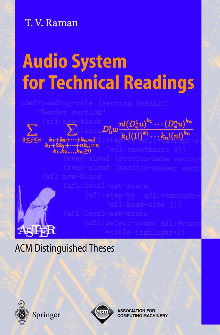 T.V. Raman - Audio System for Technical Readings, Häftad. Tillgänglighet: Lägg i varukorg