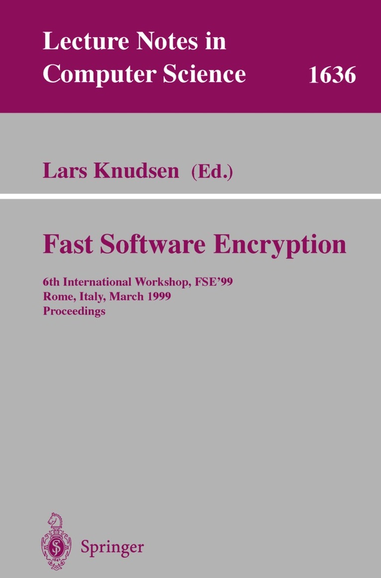 Lars Knudsen - Fast Software Encryption, Häftad