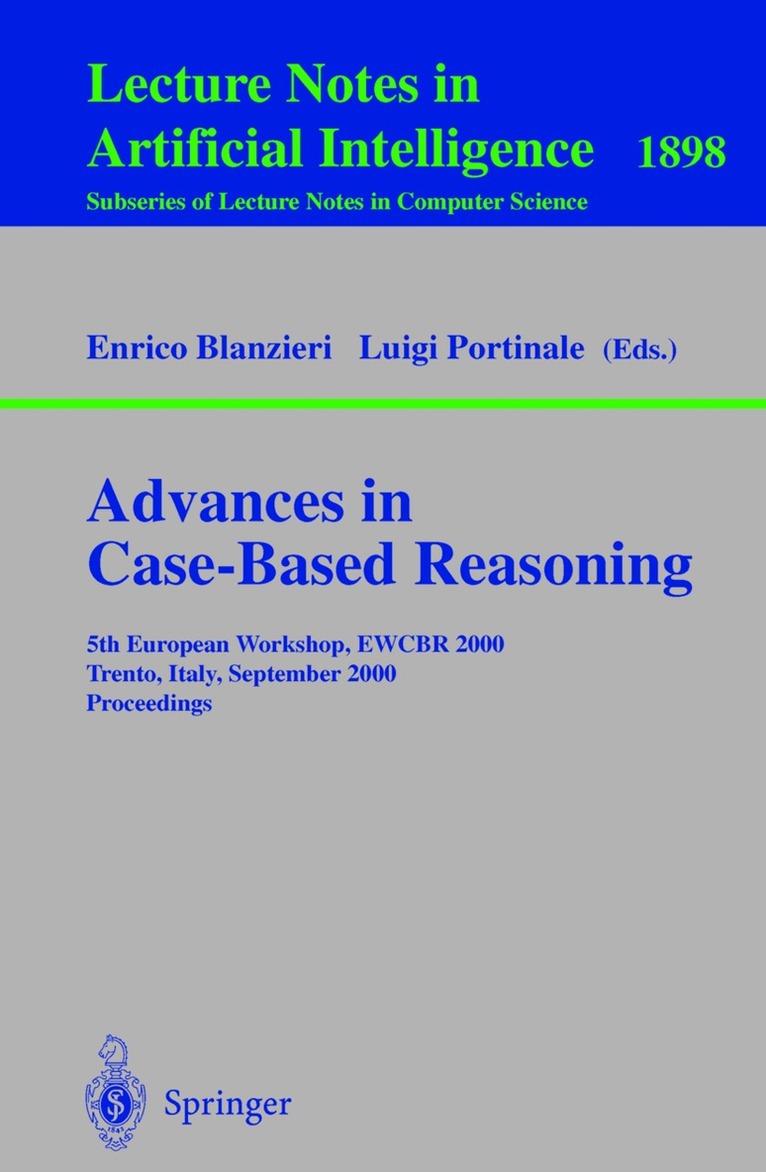 Enrico Blanzieri, Luigi Portinale - Advances in Case-Based Reasoning, Häftad
