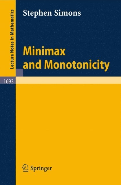 Stephen Simons - Minimax and Monotonicity, E-bok