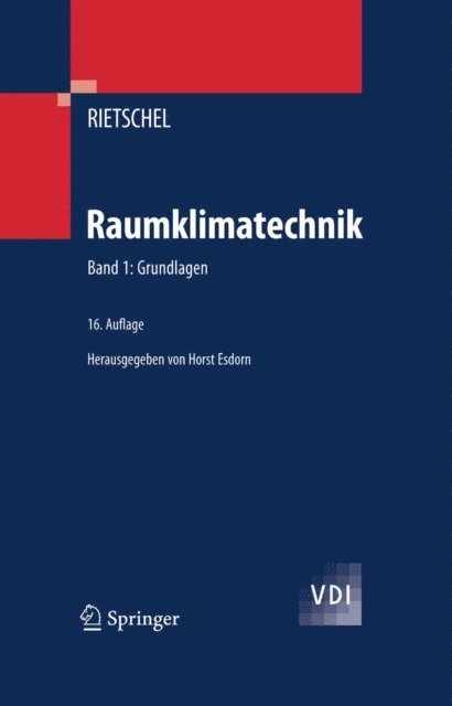 Horst Esdorn, Hermann Rietschel - Raumklimatechnik, E-bok