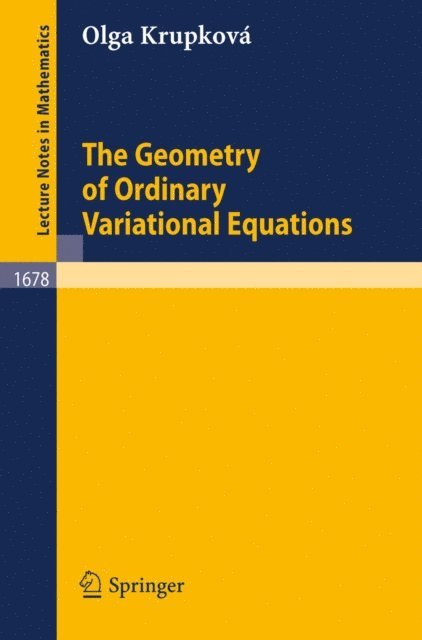 Olga Krupkova - Geometry of Ordinary Variational Equations, E-bok