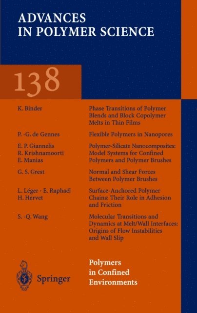 Steve Granick - Polymers in Confined Environments, E-bok