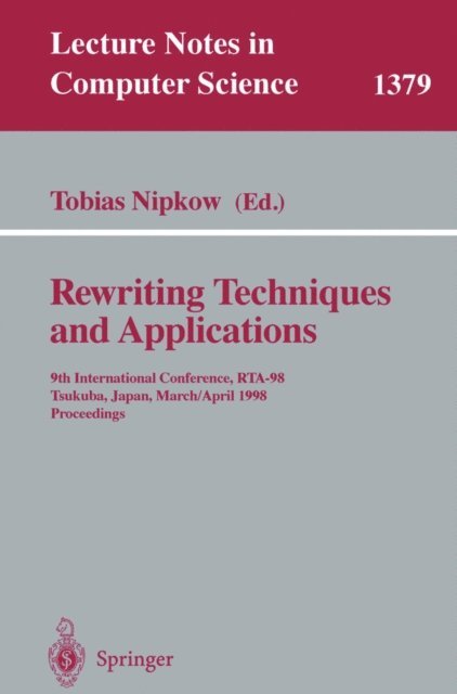 Tobias Nipkow - Rewriting Techniques and Applications, E-bok