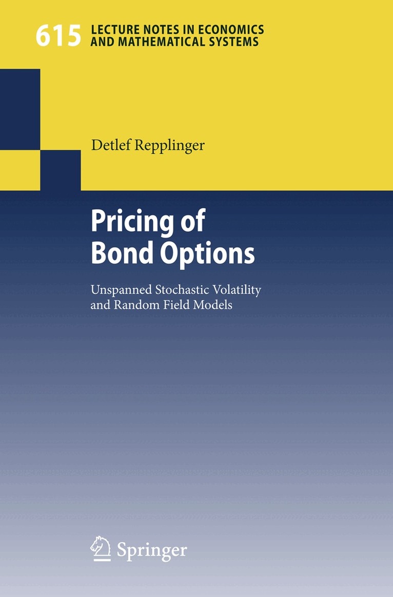 Detlef Repplinger - Pricing of Bond Options, Häftad
