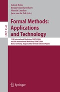 Formal Methods: Applications and Technology