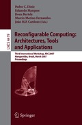 Reconfigurable Computing: Architectures, Tools and Applications