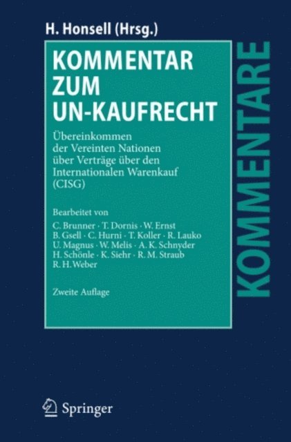 Heinrich Honsell - Kommentar zum UN-Kaufrecht, E-bok